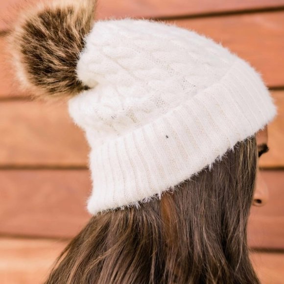 This Is Your Day Ivory Pom Beanie - Picture 2 of 3